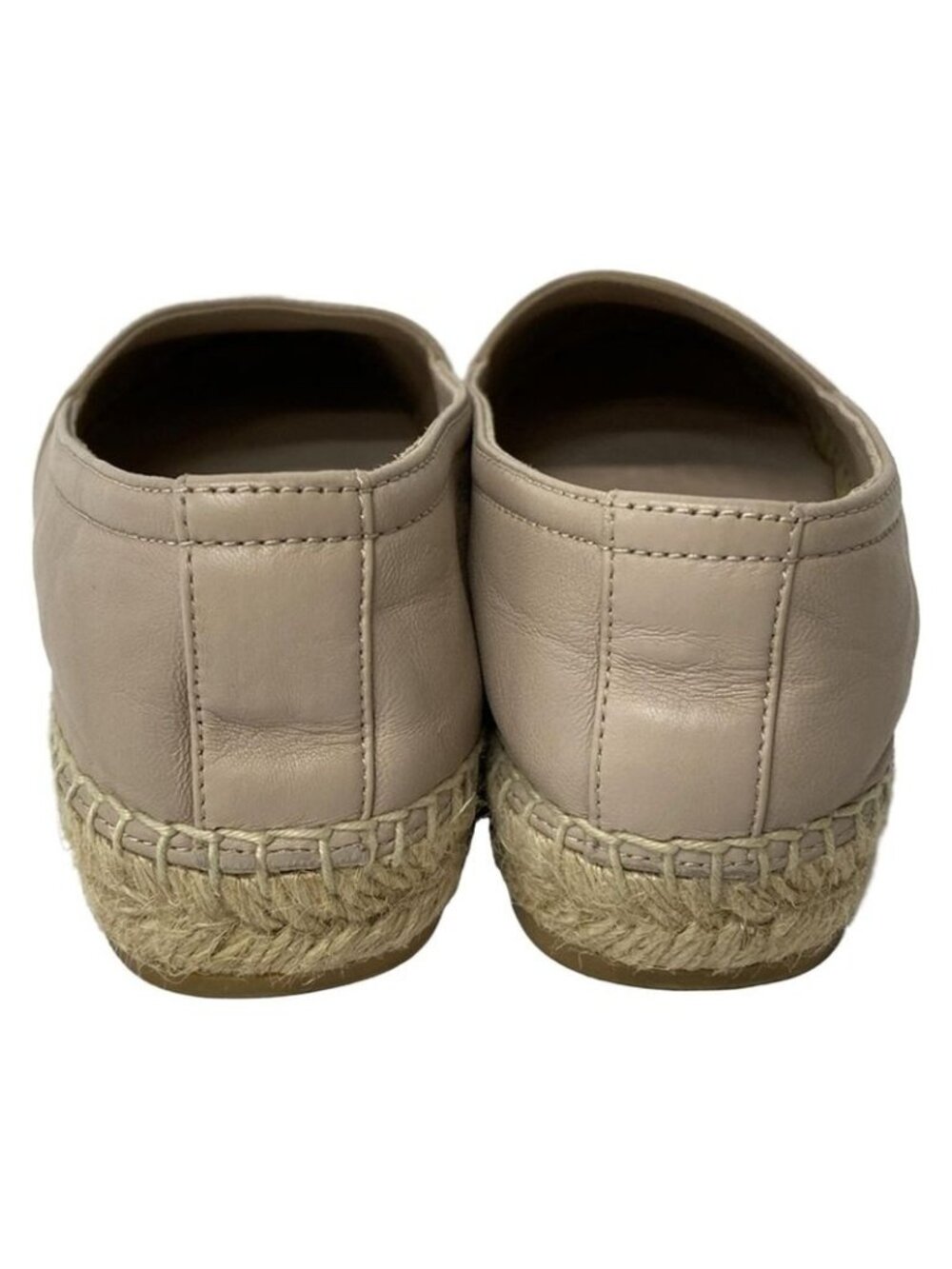 Saint Laurent Paris Slip Ons 34.5 Pink Beige Espadrilles Leather - Picture 3 of 6